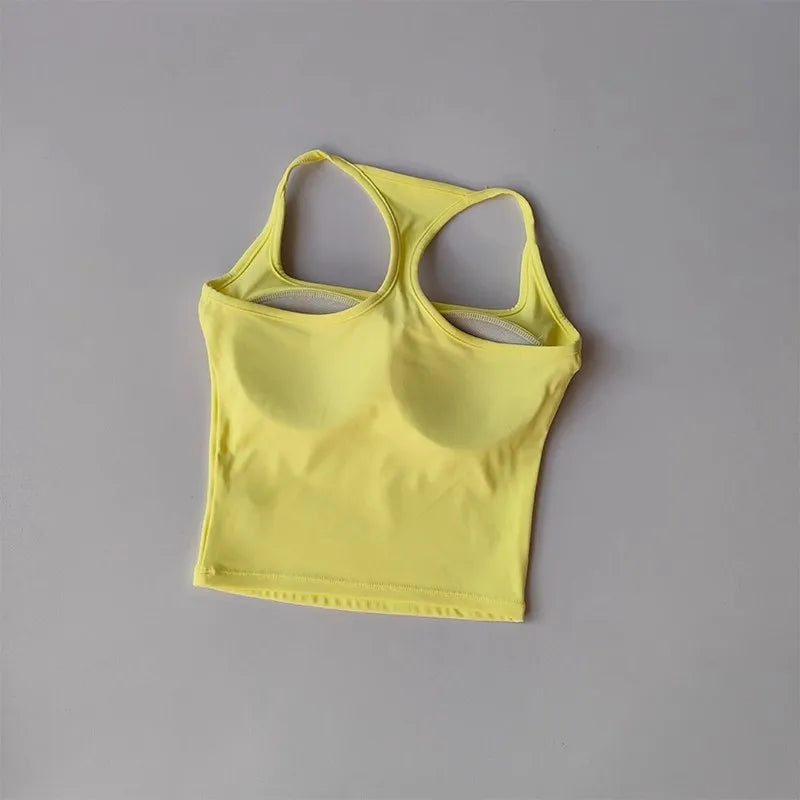 Women's Pilates Tank Top Push-Up Sports Bra Hollow Breathable Fitness Bras Gym Yoga Vest Sexy Running Tops Sportswear Aviola