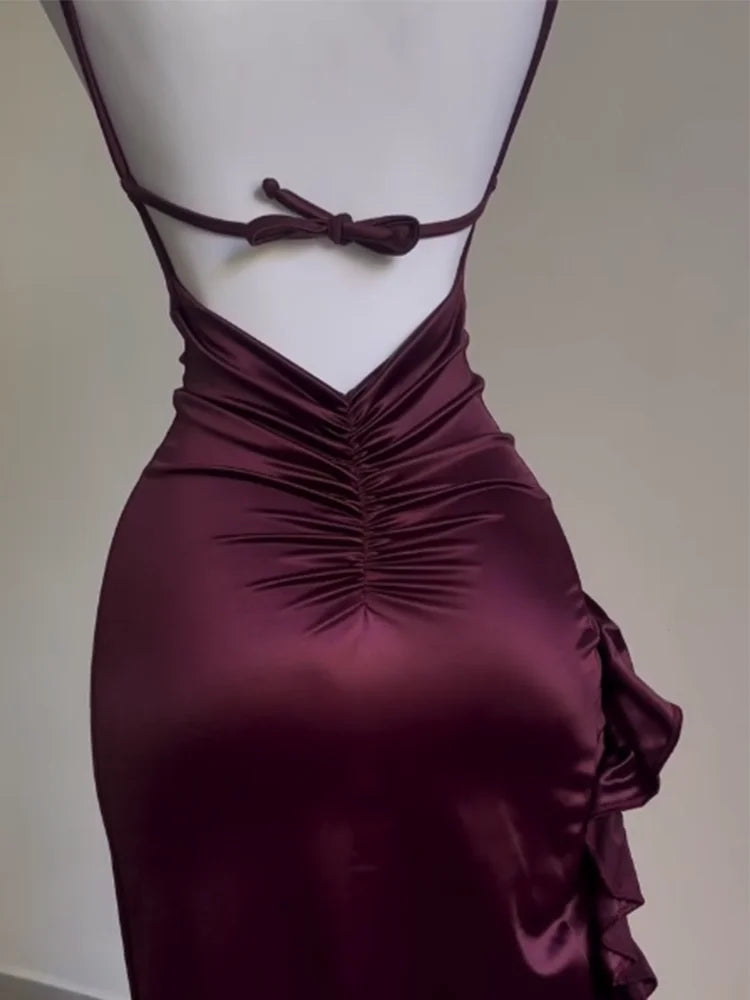 Cross-border dress summer senior sense Y2K sexy halter Spice Girl dress Aviola