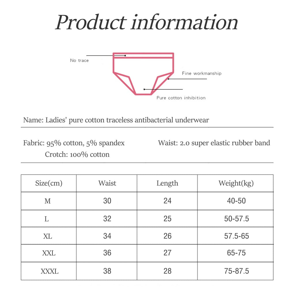 3pcs/Set Women High-Rise Briefs Cotton Comfortable Girl Panty Close Fitting Panties Breathable Underpants Soft Underwear Aviola