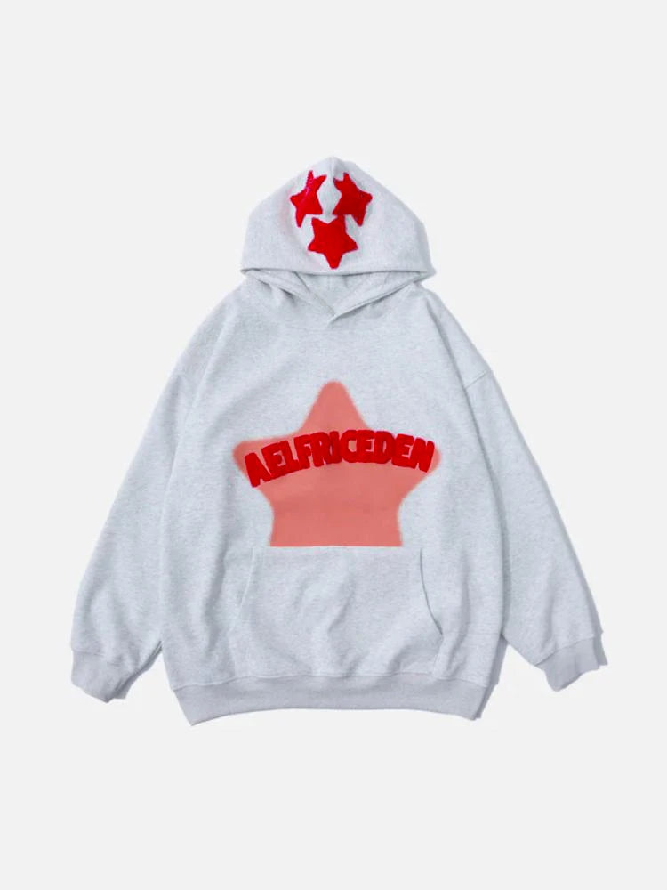 2024 Fall hip hop street graffiti hoodie women's retro casual sports baggy hoodie Aviola