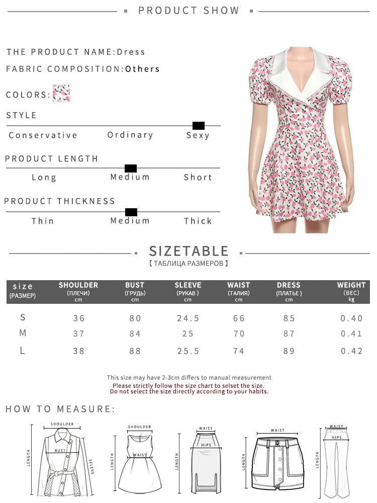 Nibber Low-Neck Dress Women Floral Print Patchwork Lace Draps Puff Sleeves Elegant Temperament Sweet Summer Trend Party Bodycon Aviola