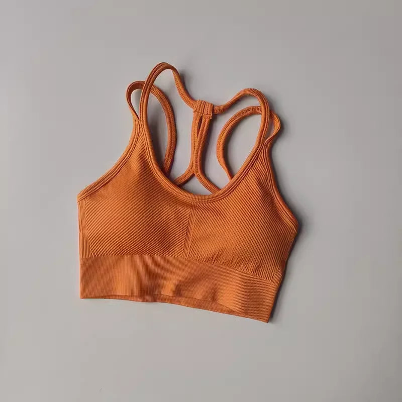 Breathable Sports Bra for Women, Shockproof Fitness Tops, Gym Crop Top Brassiere, Push Up Sport Bras, Seamless Yoga Bra Aviola
