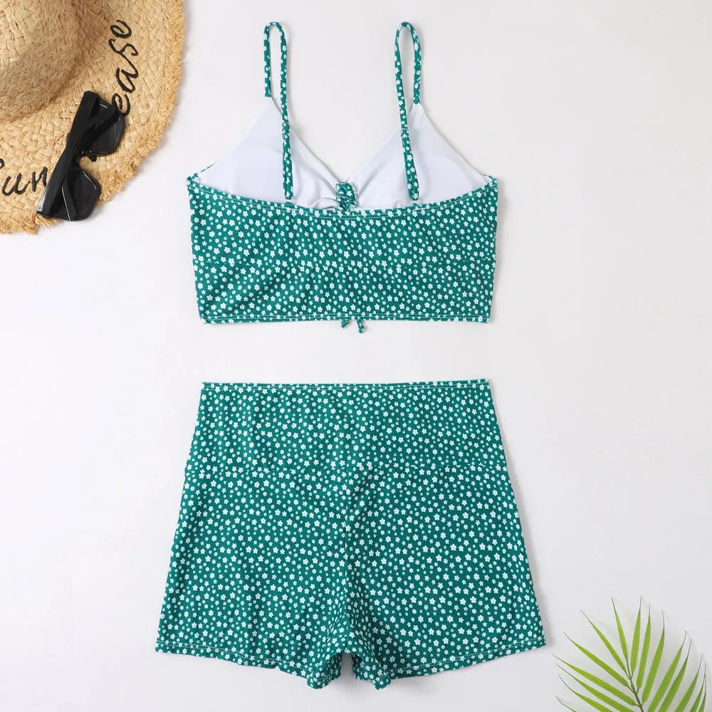 2025 High Waist Bikini Swimsuit Women Push Up Bikini Floral Swimsuit Print Bikini boxers Swimwear Swim Trunks Bathing Suit Aviola