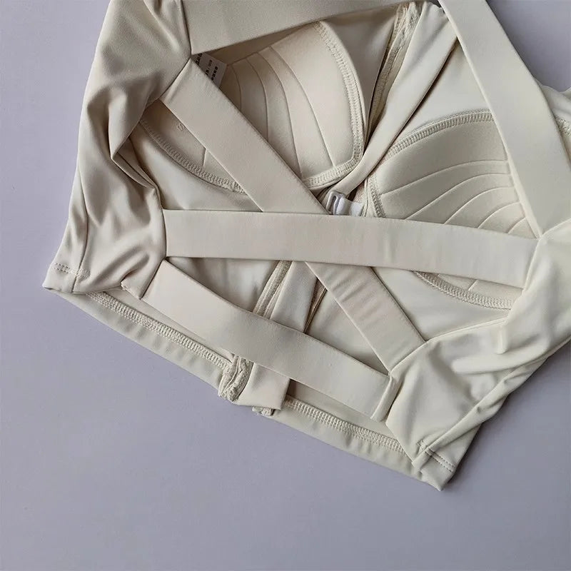 Women Fitness Underwear Yoga Bras cross Back Beauty Sports Bras Front Zippe Top Bra Sexy Breathable Underwear For Women Gym Top Aviola