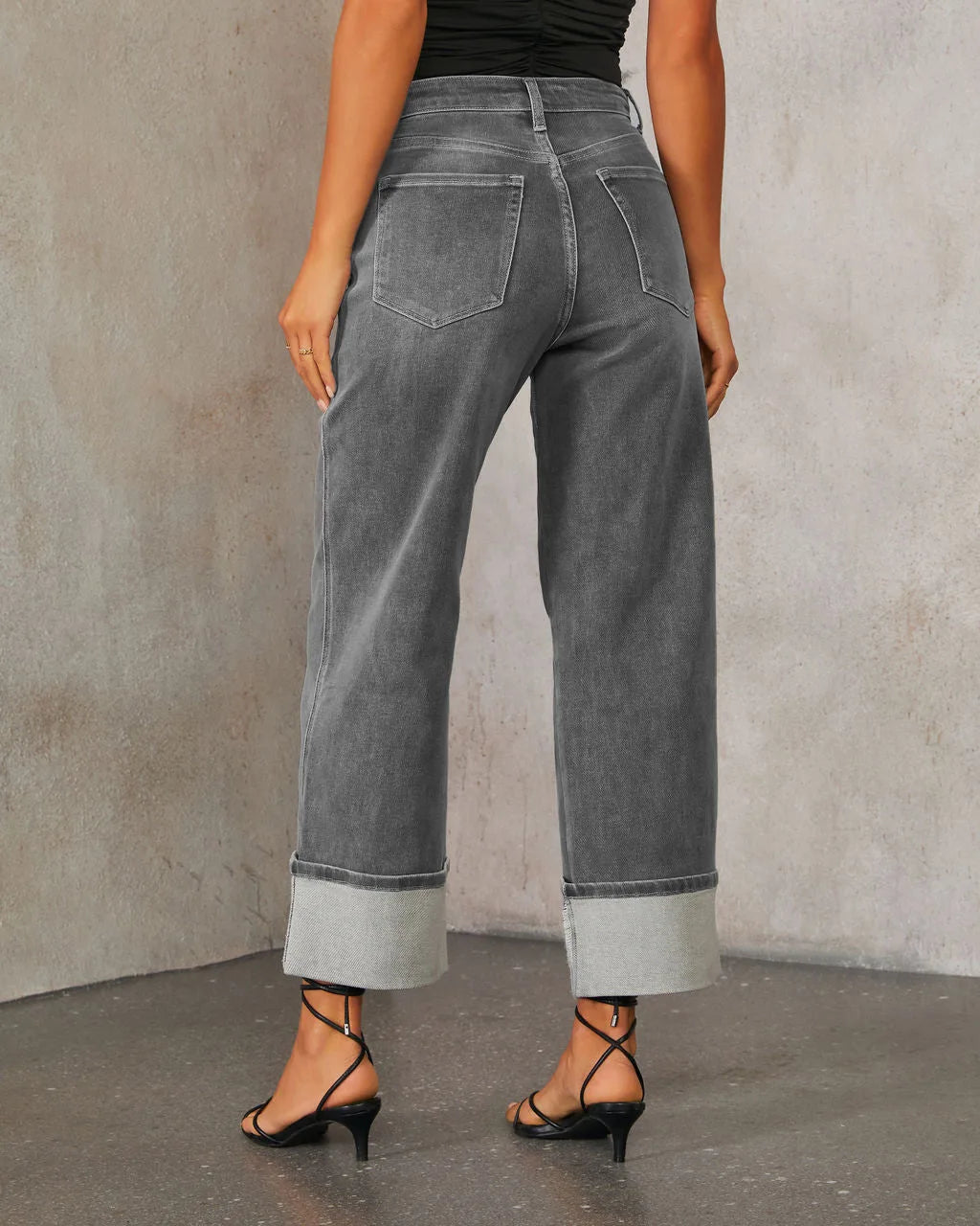 Mom Jeans Women Denim Pant Wide Leg Long Pants Y2k Streetwear High Waist Straight Trousers Elegant Temperament Spring 2025 Aviola