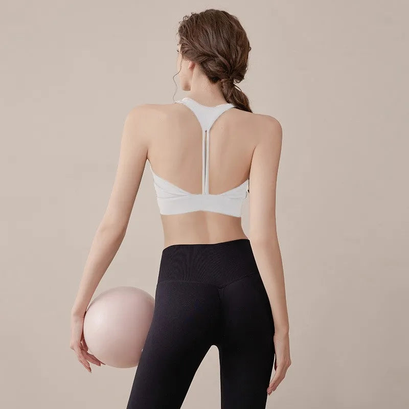 Women's High-Intensity Sports Underwear Shock-Proof Anti-Sagging Yoga Vest Bra Beauty Back Running Bras Fitness Tops Gym Bra Aviola