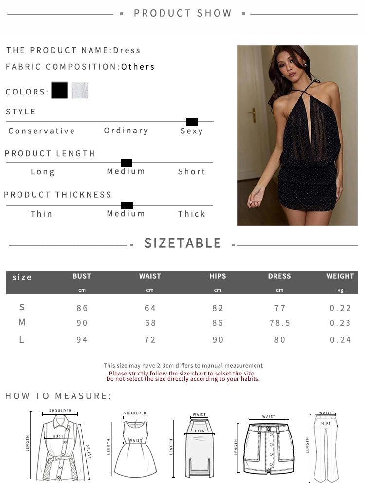 Nibber Summer Speckled Sequins Dress Women See Through Backless Sleeveless Pleated Patchwork Midnight Clubwear Party Bodycon Aviola