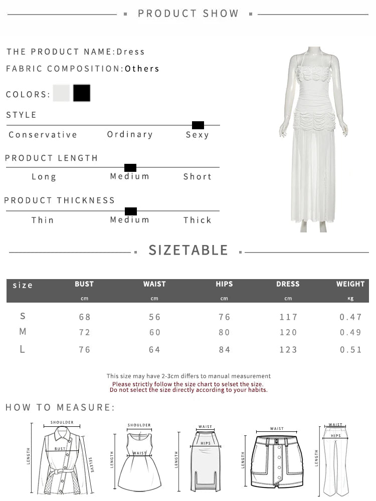 Nibber Patchwork Mesh Maxi Dress Women High Slits Folds Halter Bandage Backless Sleeveless Elegant Temperament Banquet Vestidos Aviola