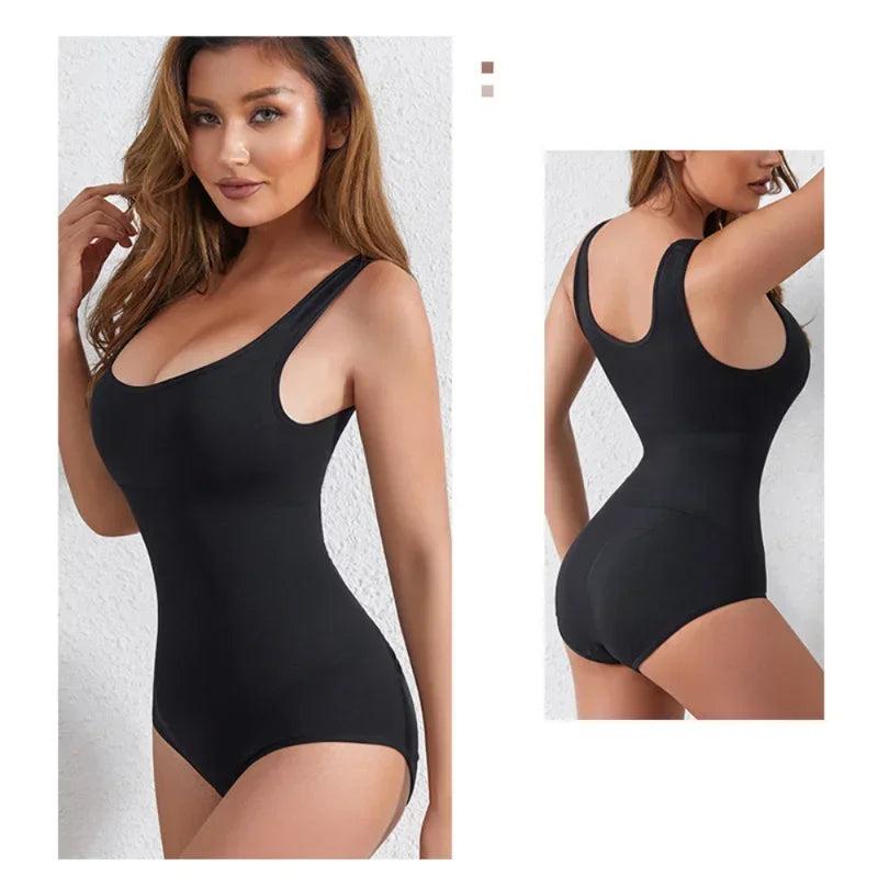 Shapewear Women Seamless Solid Shaping Bodysuit, Crew Neck Tummy Control Slimming Body Shaper, Women's Underwear & Shapewear Aviola