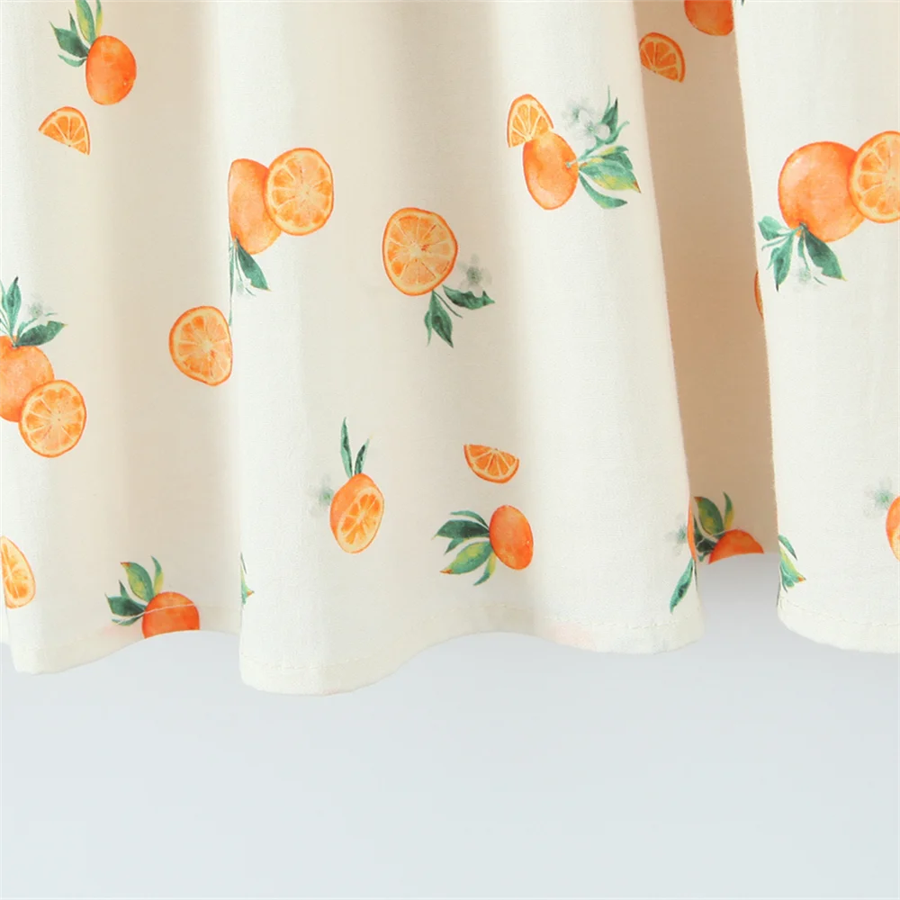 BM&MD&ZA2025fruit print suspender skirt loose simple casual versatile daily dress summer new women's clothing Aviola