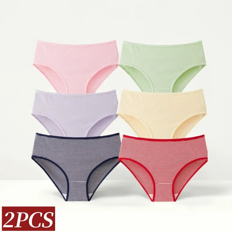 2Pcs/Set Women High Rise Panties Seamless Underwear Winter Warm Underpants Breathable Briefs Female Sexy Lingerie Aviola