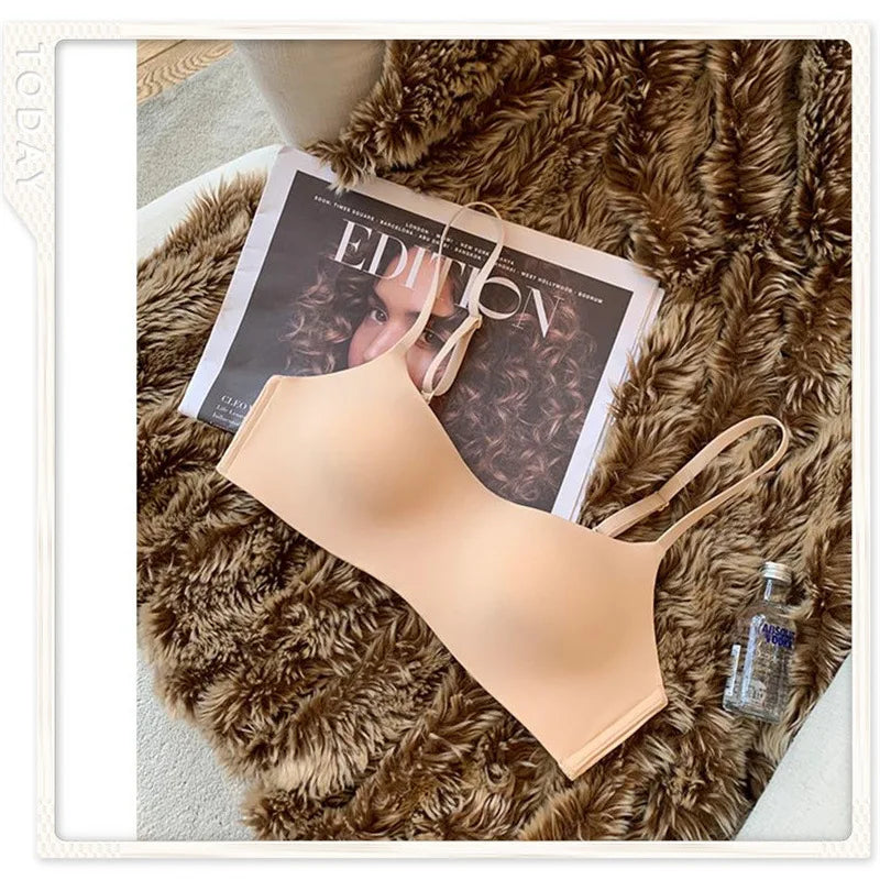 3Pcs/Lot Non-wire Push Up Bras For Women Seamless Underwear Female Sexy Lingerie 1/2 Cup Non-detachable Brassieres Aviola