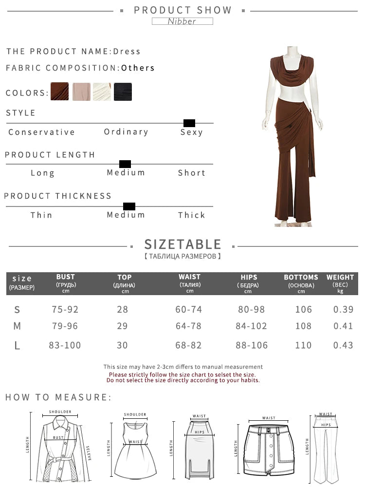 Nibber Pleats Elegant 2 Piece Set Women Sexy Low Neck Sleeveless Crop Tops+Irregular Waist Tassel Straight pants Fashion Suit Aviola