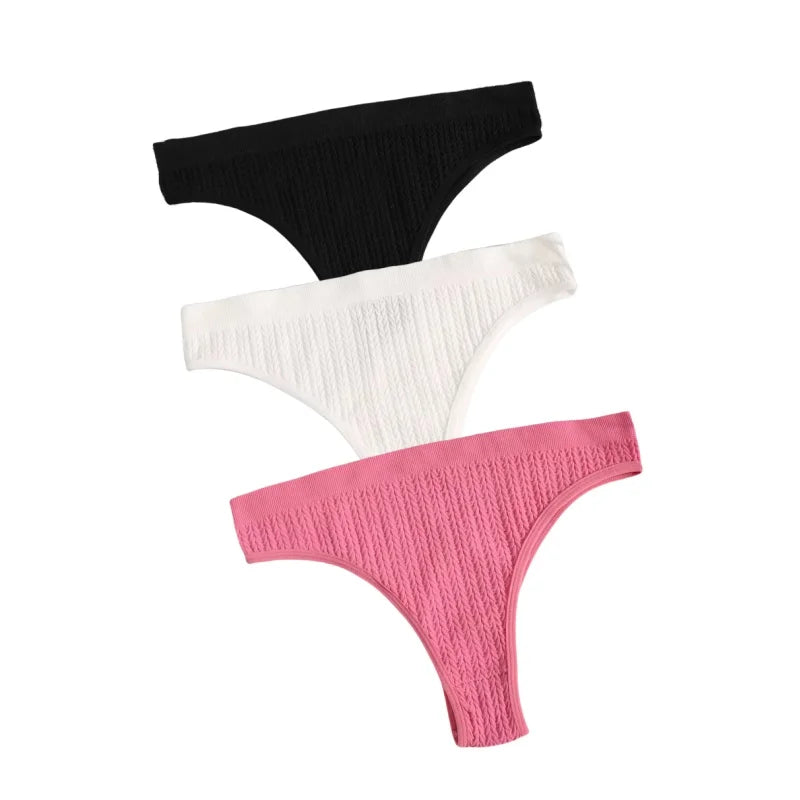 3Pcs/Set Seamless Panties Women Low Waist Briefs Soft Underwear Solid Color Sexy Lingerie Female Underpants Stretch Panty Aviola