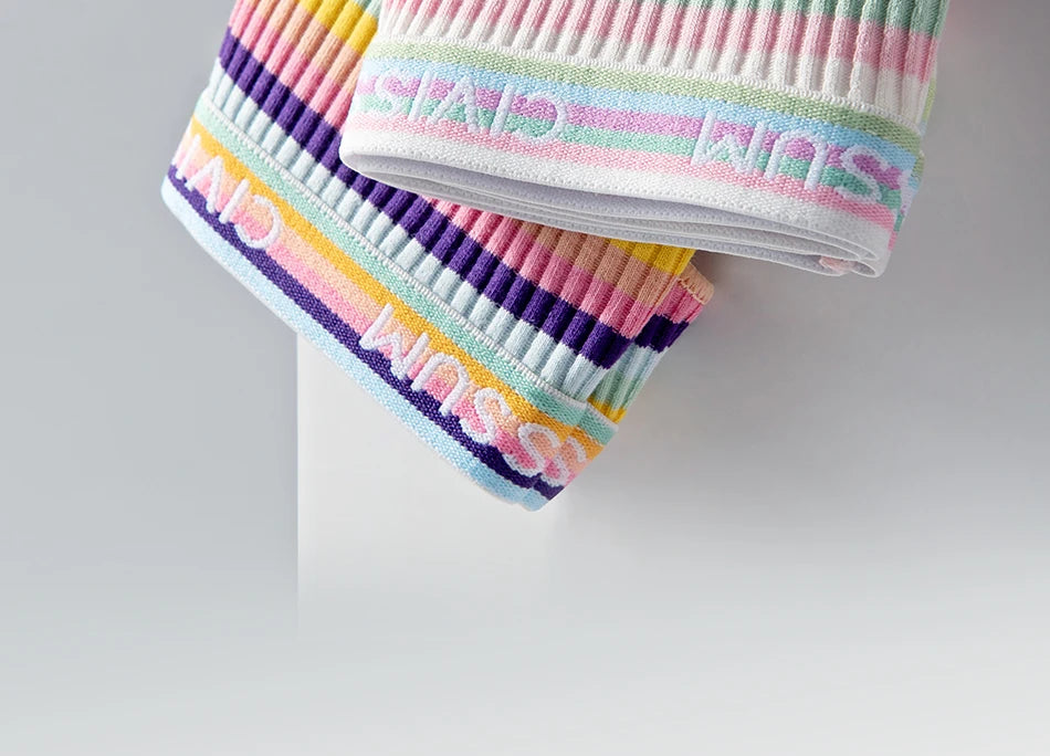 Women Cotton Seamless Panties Female Plus Size Sweety Underwear Sexy Colorful Rainbow Striped Lingerie Girls Cute Briefs NK606 Aviola