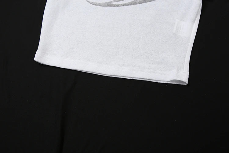 Nibber Print See Through t-Shirt Women o-Neck High Elasticity Skinny Sexy Summer Simple Street Classic Versatile Leisure Tops Aviola