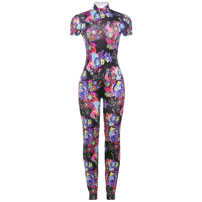 Nibber Sporty Backless Jumpsuit Women Peach Buttocks Fitness Shorts Sleeve Summer Trend Street Activity Casual Workout Overalls Aviola