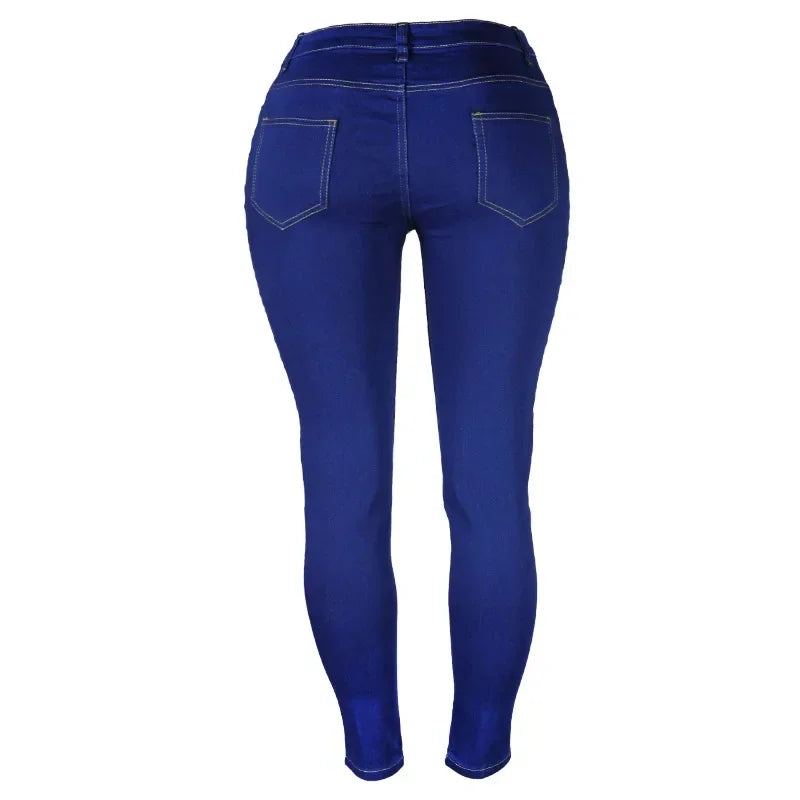 Sheath Pencil Jeans Women Pants Solid Vintage Skinny Ankle Length Pants Denim Mid Waist Washed 2025 Streetwear Slim Fit Jean Aviola