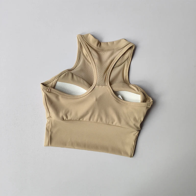Women Breathable Mesh Shockproof Padded Gym Running Seamless Fitness Yoga Vest Gym Bra Tops Sexy Sports Bras for Women Gym Top Aviola