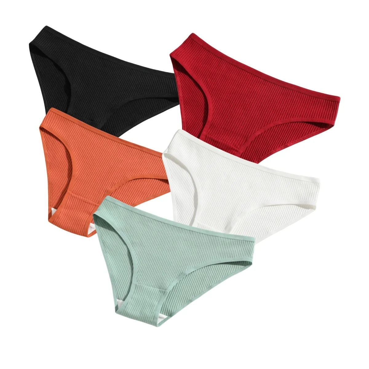 5Pcs/Set Women's Cotton Panties Sexy Underpants Solid Color Briefs Female Comfortable Stretch Soft Lingerie S-XXL Aviola