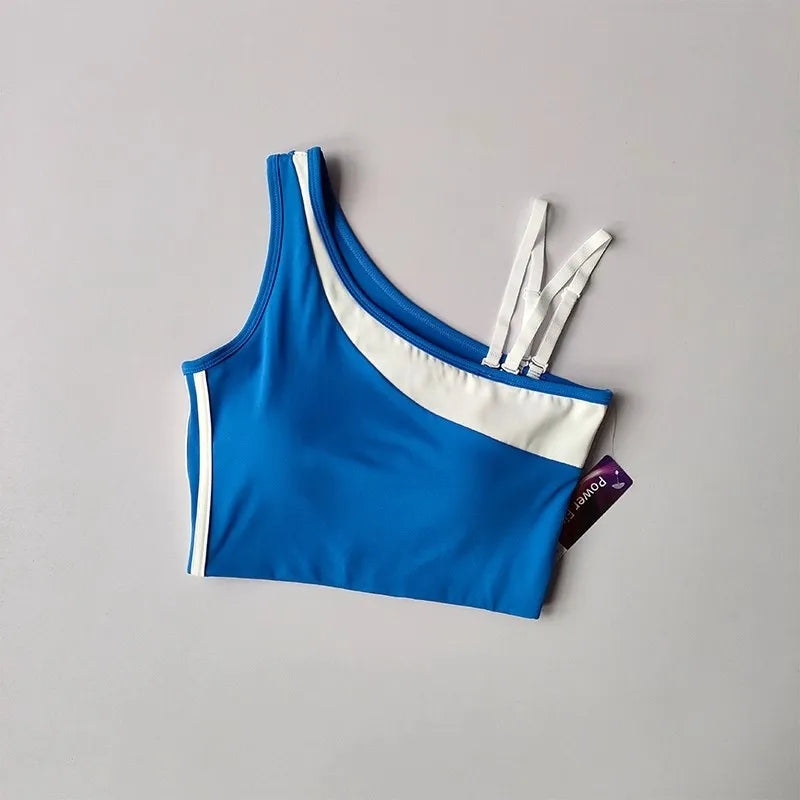 2 Pieces Yoga Suit for Women Splicing Color Fitness Gym Clothes Halter Sports Bra Matching Impact Shorts Workout Sets Gym Outfit Aviola