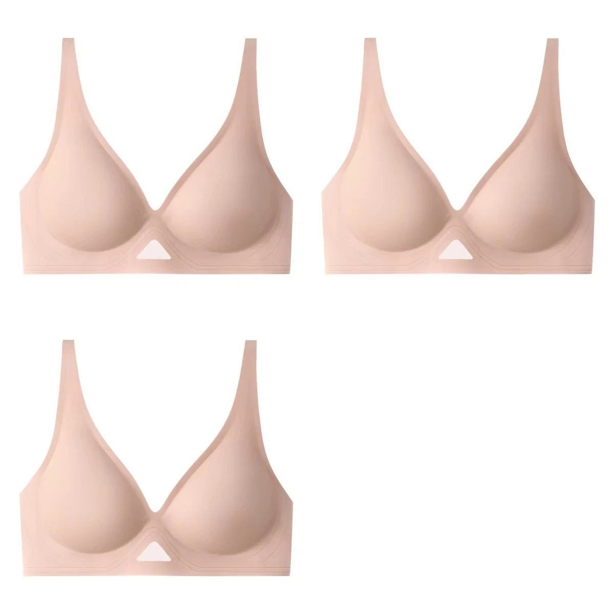 3pcs/Lot Seamless Bras for Women Push Up Brasiere Deep V Bralette Comfort Nonwire Underwear Female Invisible Bra Sexy Lingerie Aviola
