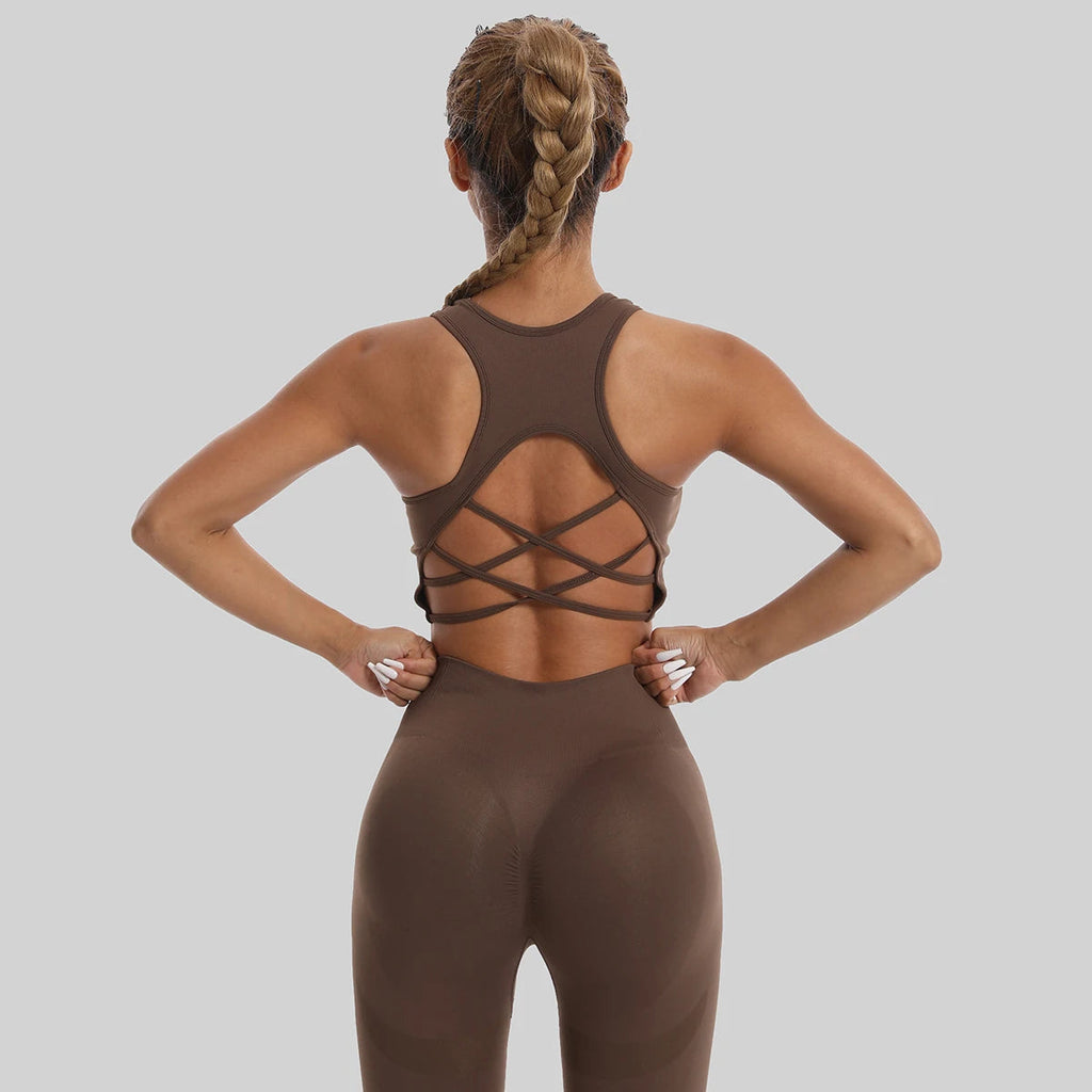 Seamless High Waist Leggings Tracksuit for Women, Yoga Sets, Sportswear, Workout, Sports Bra, Gym Clothing Aviola