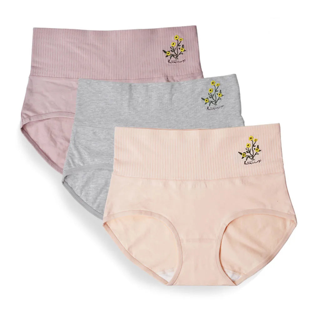 3pcs/set Women's Cotton Underwear High Waist Panties  Briefs for Women Soft Lingerie Female Underpants M-XXL Ladies Panty Aviola