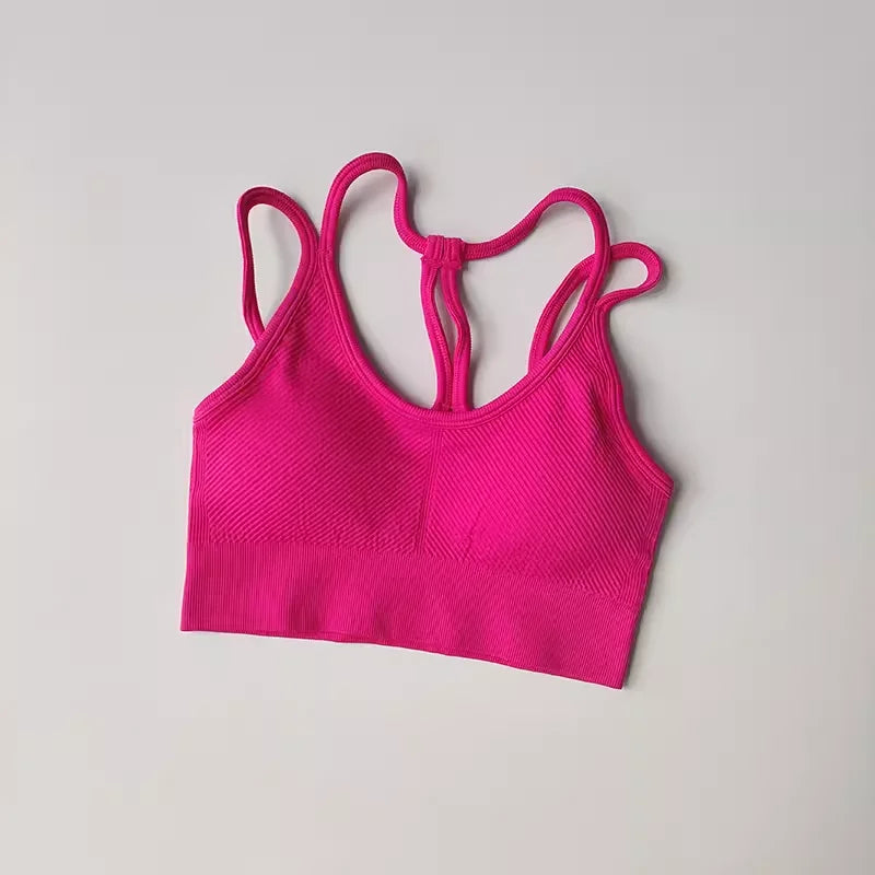 Breathable Sports Bra for Women, Shockproof Fitness Tops, Gym Crop Top Brassiere, Push Up Sport Bras, Seamless Yoga Bra Aviola