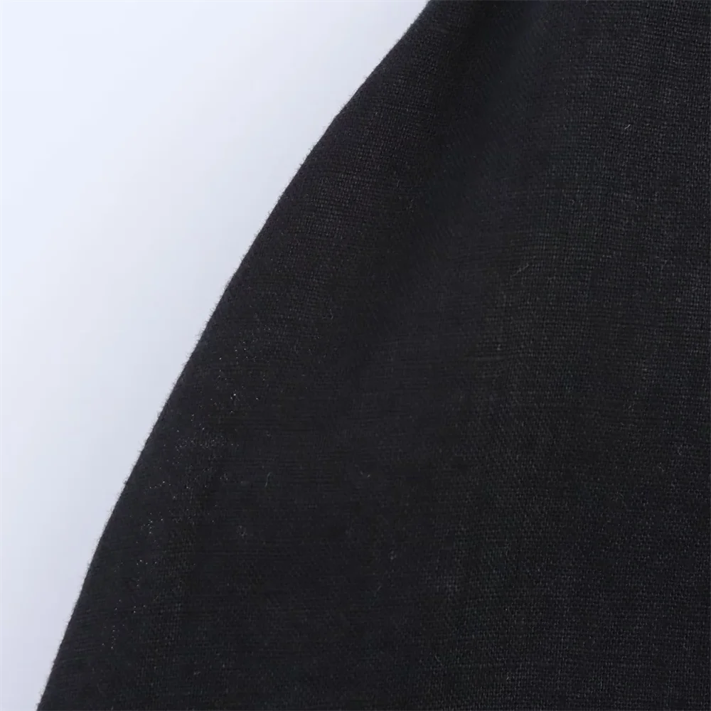BM&MD&ZA2025halter neck single-breasted loose temperament backless pocket dress long skirt summer women's clothing Aviola