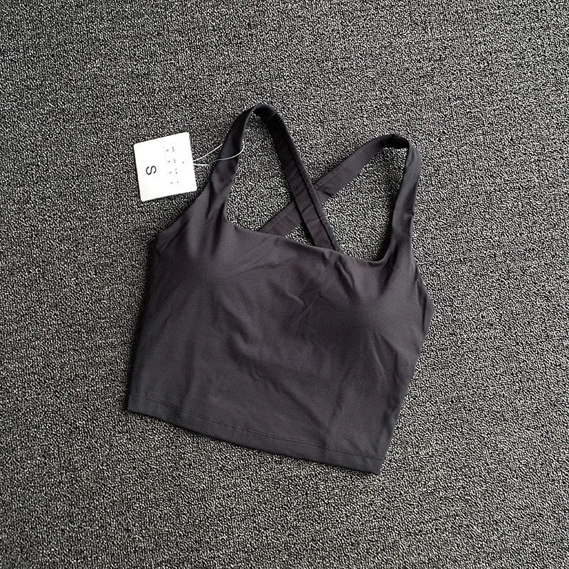 Women Top Cross Strap Sports Bra Push Up Sport Bra Yoga Crop Top Brassiere Yoga Fitness Top Breathable Beauty Back Gym Bras Aviola