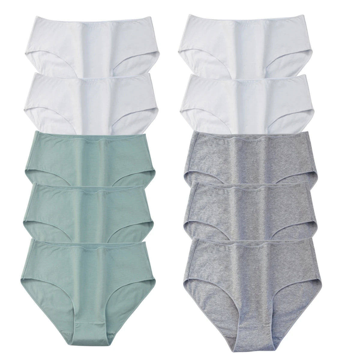 10Pcs/Set Cotton Panties Women Comfort Briefs Female High Waist Underwear Underpants Solid Color Intimates M-2XL Aviola