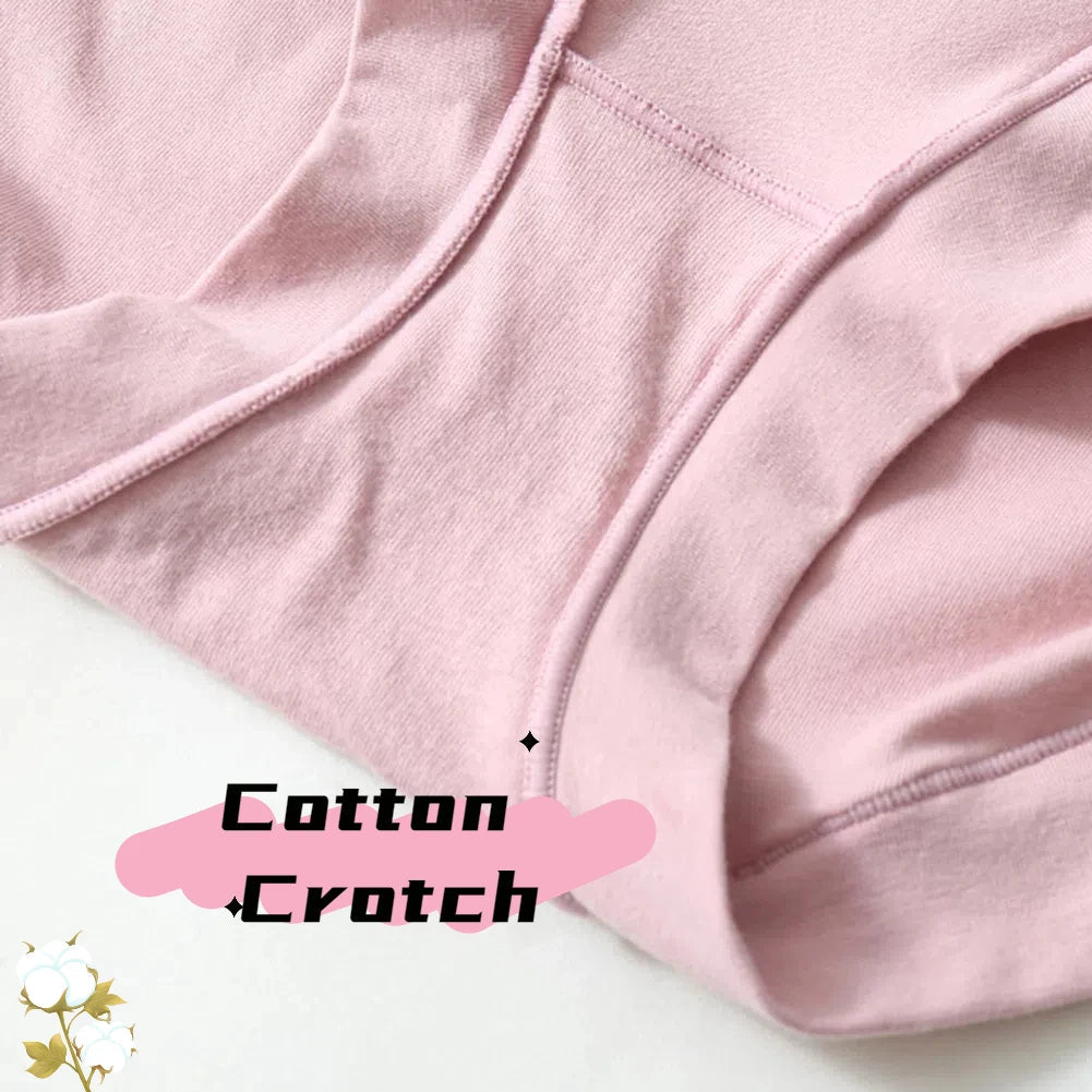 4PCS/Set High-waisted cotton underwear Womens Underwear Soft Cotton Knickers Briefs Basic Ladies Panties Panties Multipack Aviola