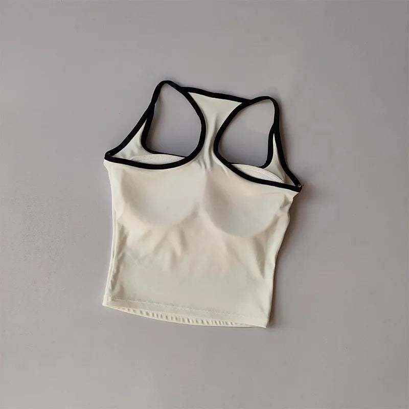 Women's Pilates Tank Top Push-Up Sports Bra Hollow Breathable Fitness Bras Gym Yoga Vest Sexy Running Tops Sportswear Aviola