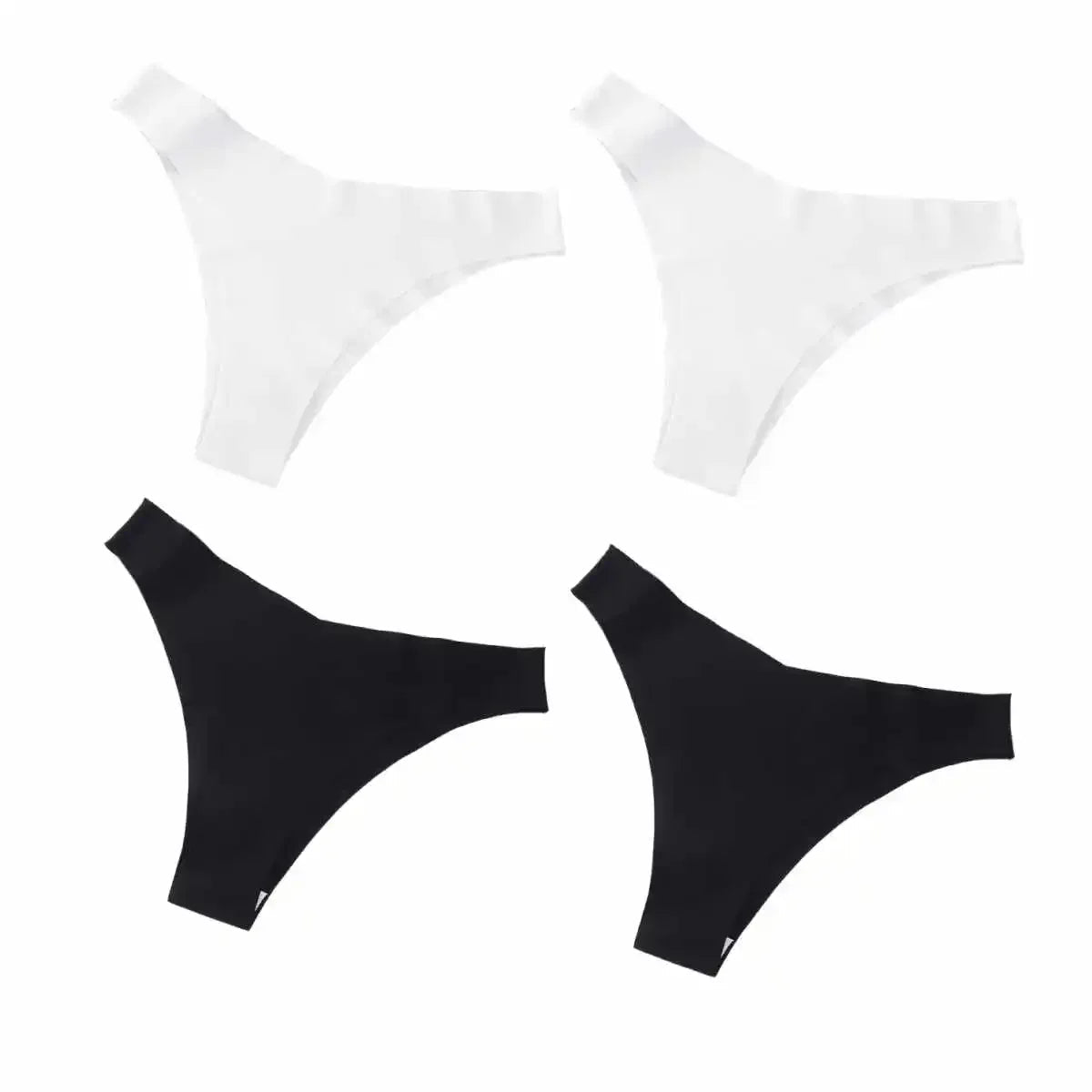 4Pcs/Set Seamless Panties Women Low Rise V-Shaped Briefs Ice Silky Quick-Drying Sport Female Underpants Underwear Aviola