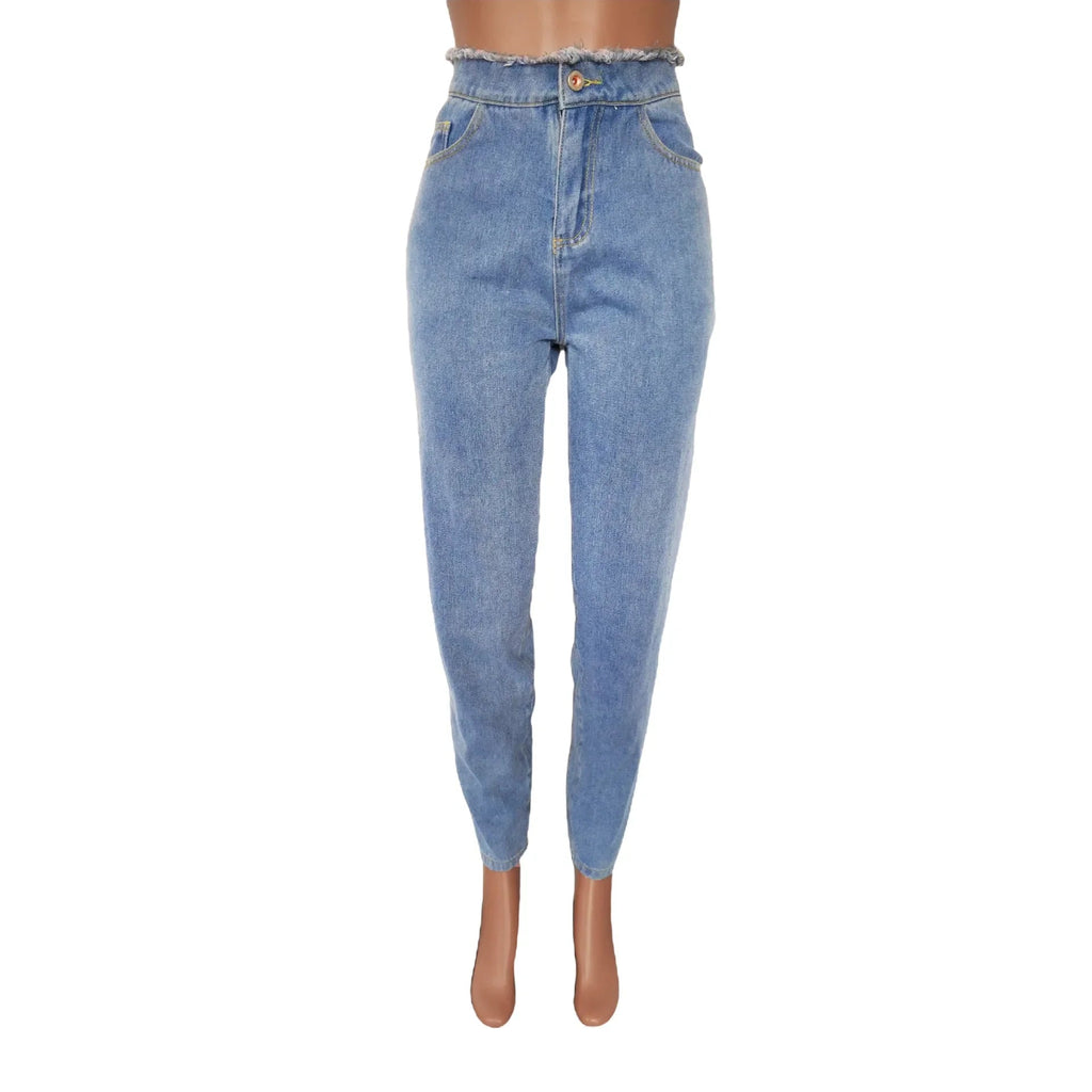 Ankle Length Jeans Hollow Spliced Sexy Jean Pencil Denim Pants Women Solid Washed Skinny Pockets High Waist Punk Style 2025 Aviola