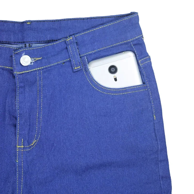 Sheath Pencil Jeans Women Pants Solid Vintage Skinny Ankle Length Pants Denim Mid Waist Washed 2025 Streetwear Slim Fit Jean Aviola