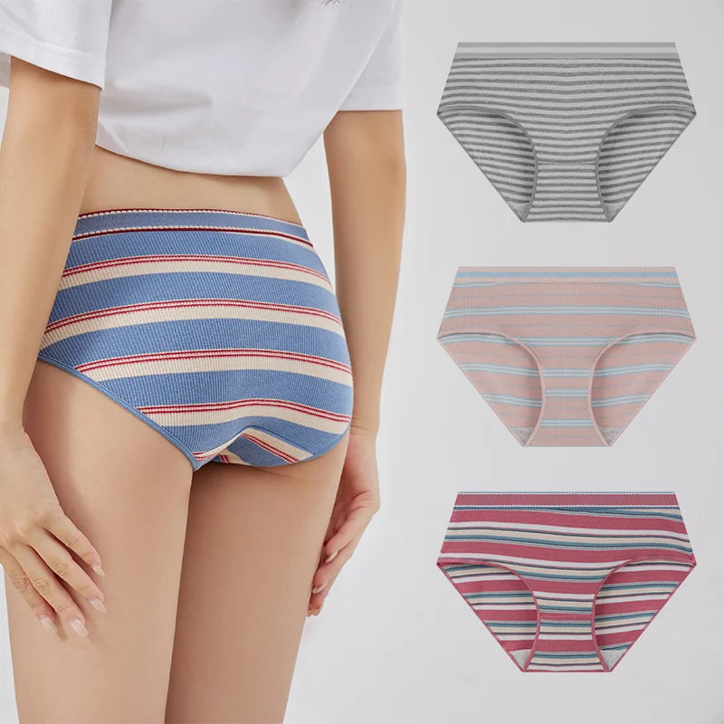 2PCS/Set Women Cotton Sexy Retro Panties Female Low Waist Underwear Classic Design Lingerie Girls Cute Briefs Aviola