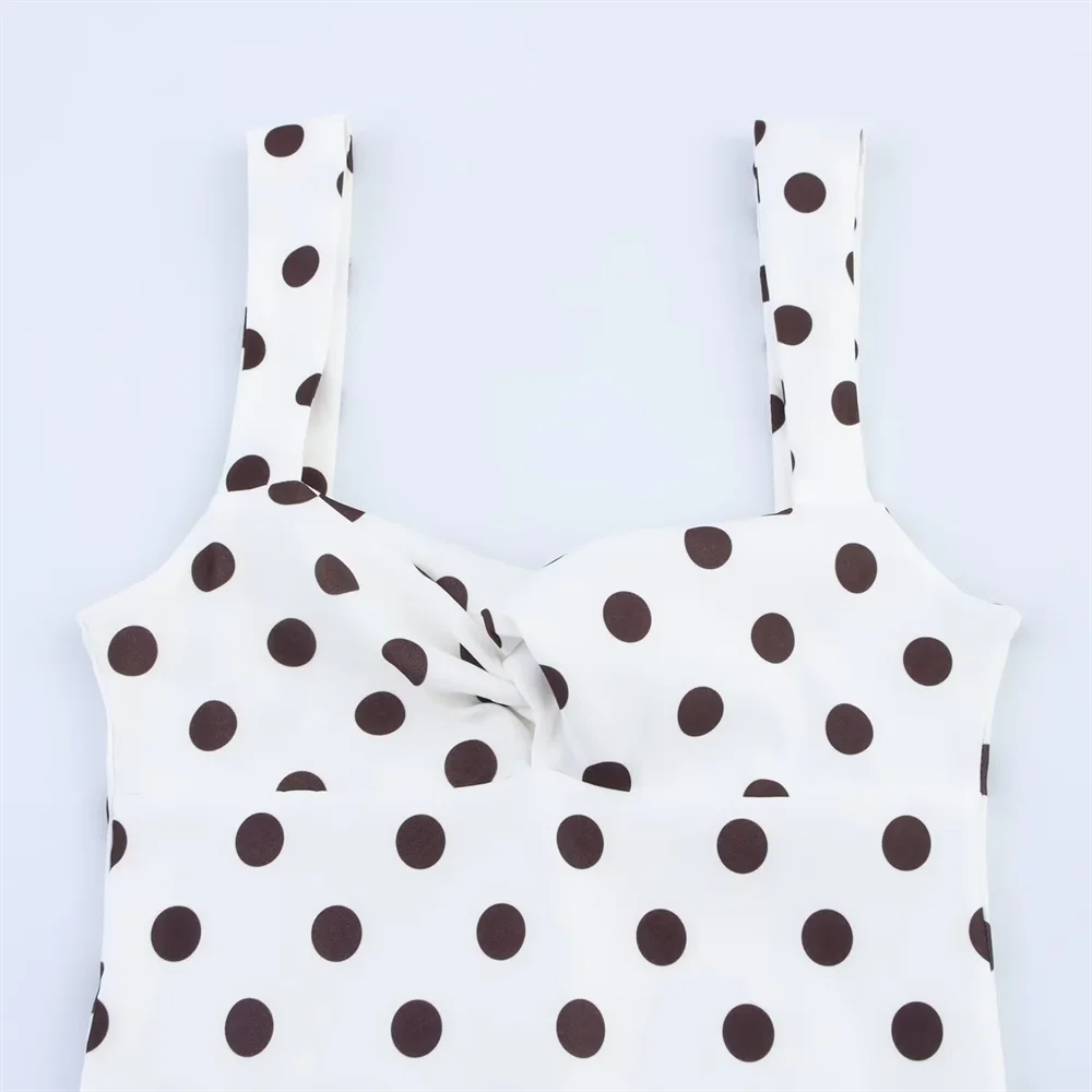 BM&MD&ZA202 French balloon version polka dot print suspender dress short skirt summer new women's clothing Aviola