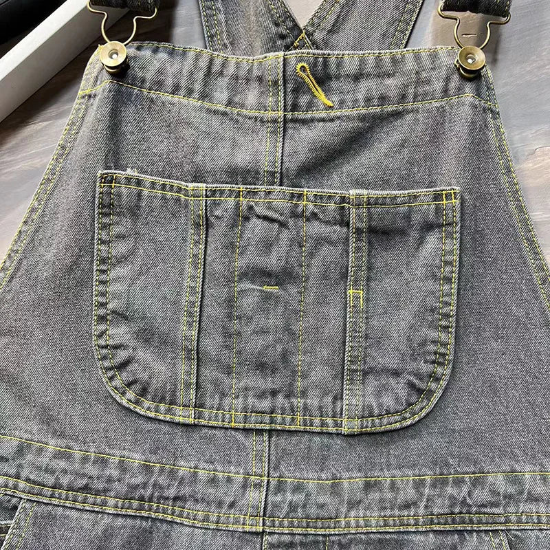 Jumpsuits Women Causal Loose Denim One Piece Mom Jeans Suspenders Overalls Wide Leg Long Pants High Waist Rompers Y2k Streetwear Aviola