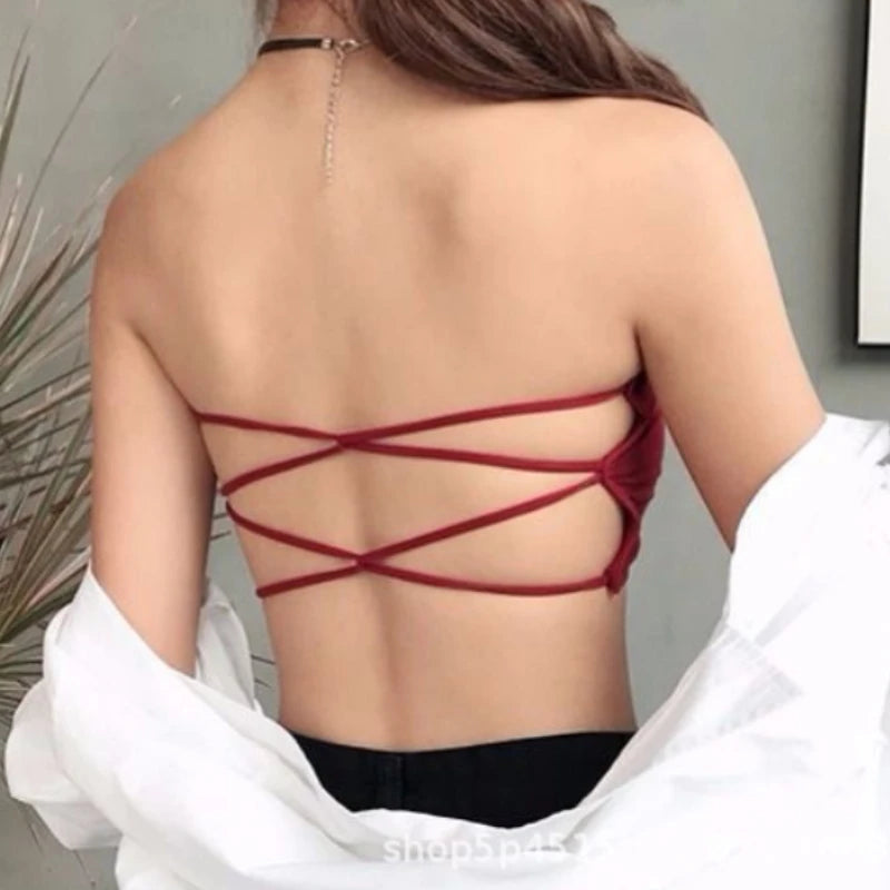 Strapless Bra Tube Top Women Cross Back Bralette Wireless Invisible Bra Seamless Underwear Female Lingerie Sexy Cotton Crop Top Aviola