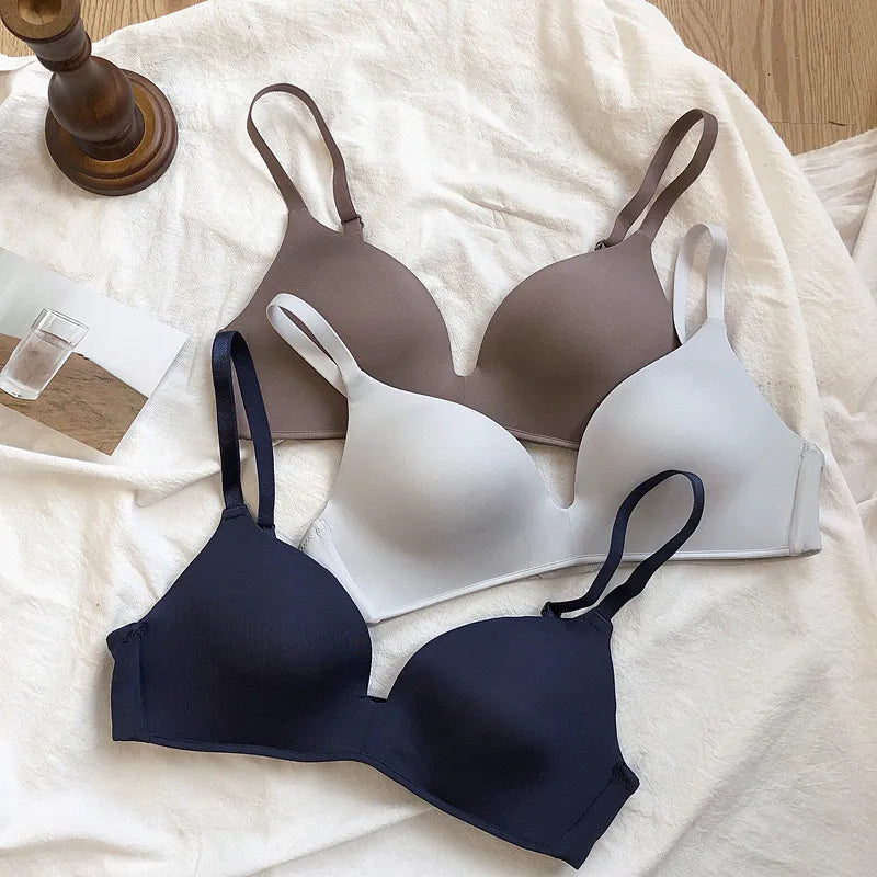 2Pcs/Set Push Up Bra Padded Bras For Women Underwear Non-wire Brassiere Sexy Lingerie Solid Color 3/4 Cup Comfort Intimates Aviola