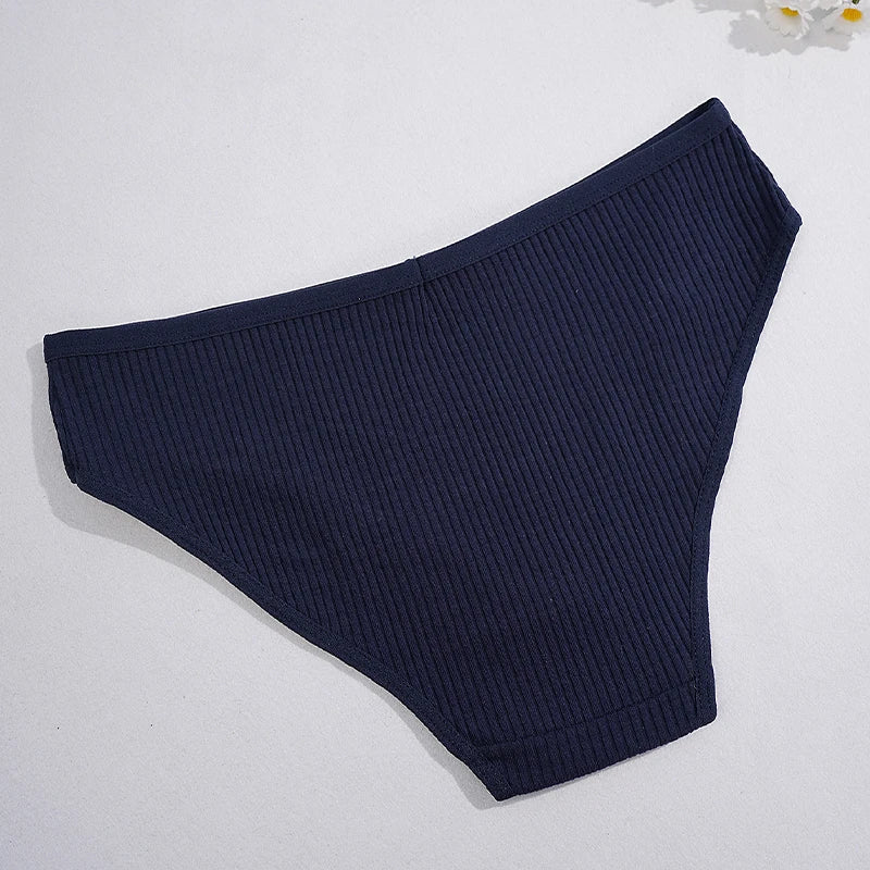 6PCS/Set S-XXL Women's Cotton Panties Soft Underwear Low Waist Sexy Briefs Simple Design Lingerie Aviola