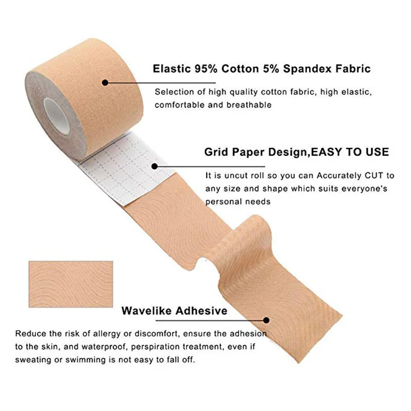 1 Roll 5M Boob Tape Push Up Bras For Women Free To Cut Large Chest Stickers Breast Lifting Up Tape Self Adhesive Invisible Bra Aviola