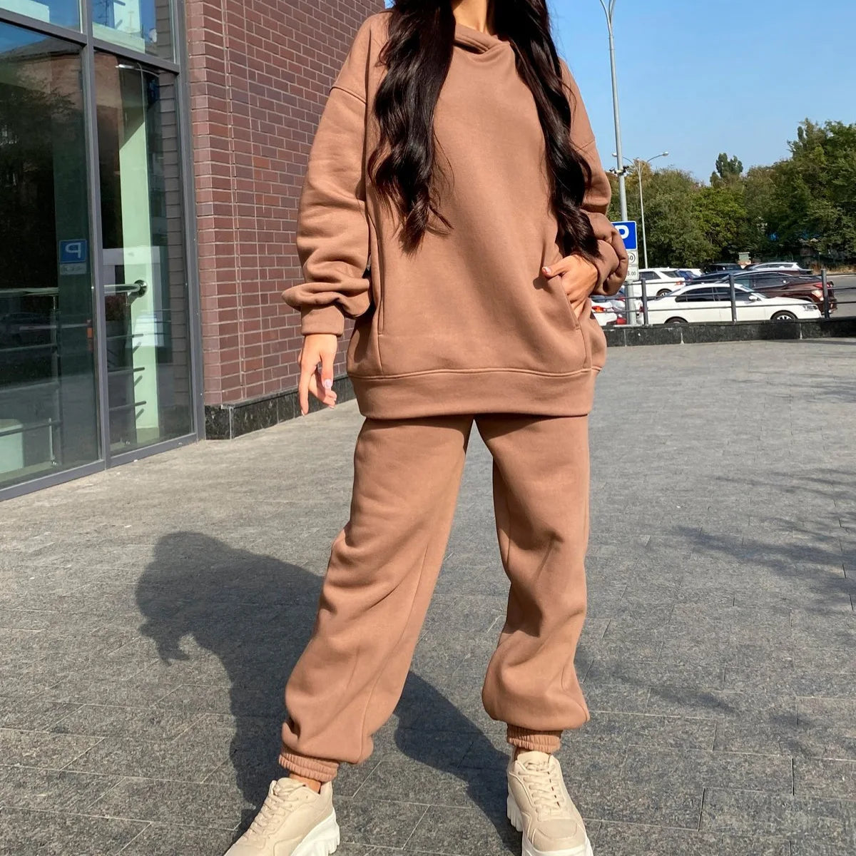 autumn tracksuit outfit set Women Two Piece Set hoodies Hooked Leisure Wide Leg Long Pants Sets Slim Fit Office Ladies Autumn Aviola