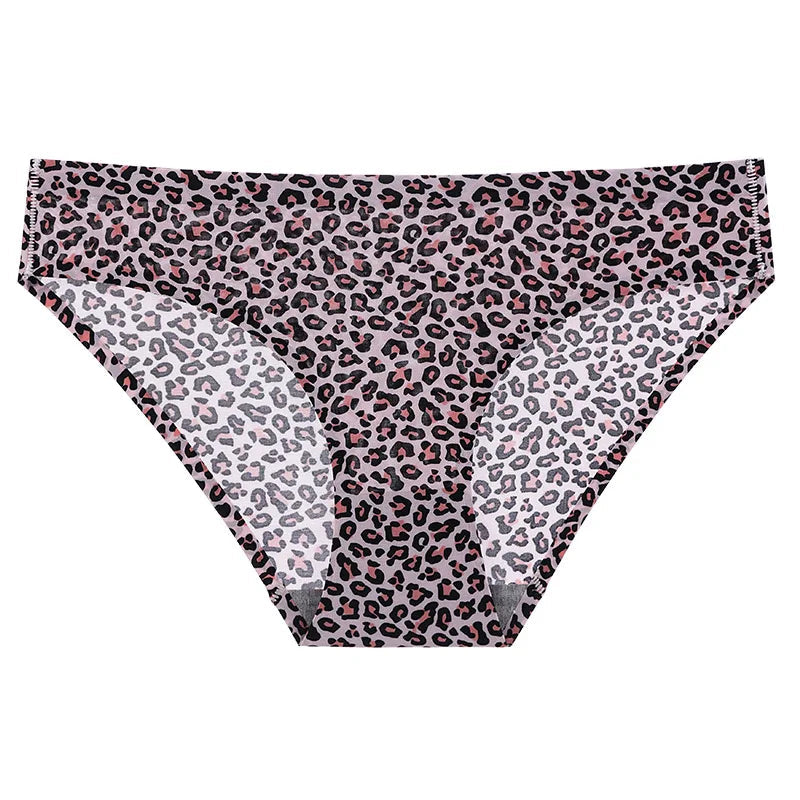 Woman Seamless Panties Women Ice Silk Underwear Printed Female Underpants Big Size Sexy Underwear Girls Briefs NK2153 Aviola