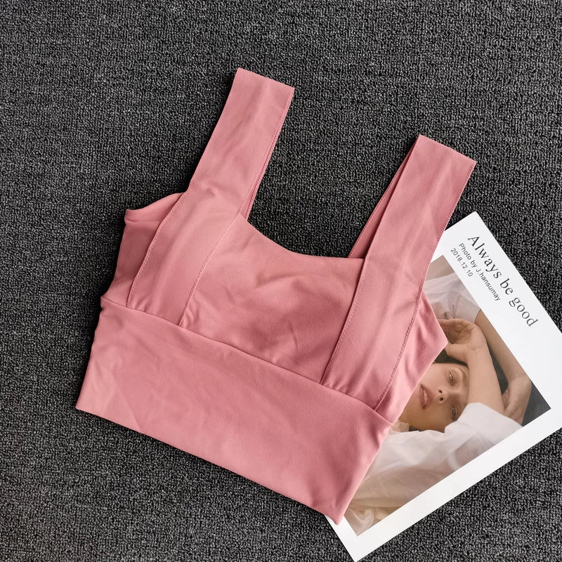 Women Sexy Crop Tops Yoga Bra Female Streetwear Sleeveless Camis Seamless Sport Lingerie Tee Fitness Bra Tanks Workout Bras Aviola