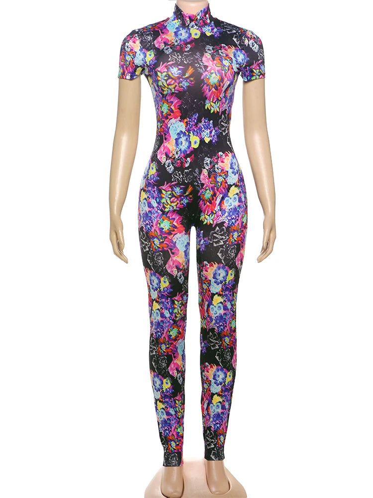 Nibber Sporty Backless Jumpsuit Women Peach Buttocks Fitness Shorts Sleeve Summer Trend Street Activity Casual Workout Overalls Aviola