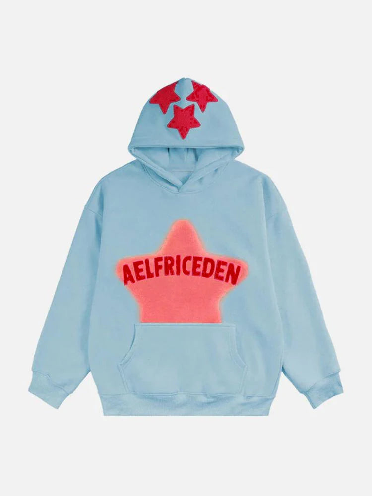 2024 Fall hip hop street graffiti hoodie women's retro casual sports baggy hoodie Aviola