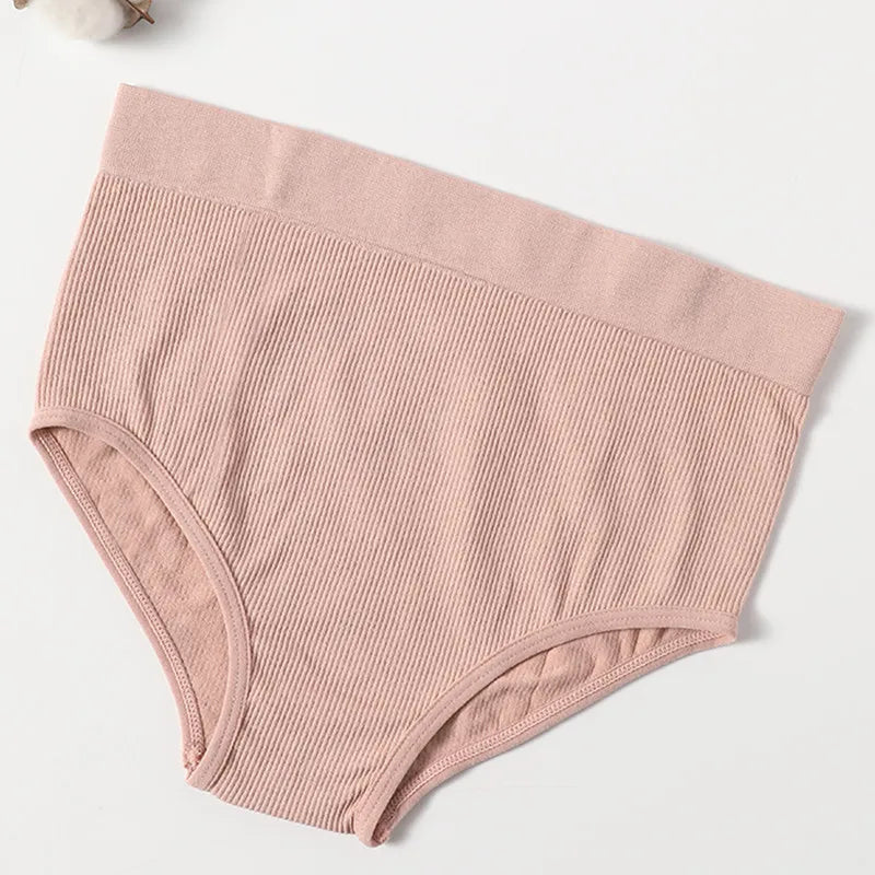 5Pcs/Set Sexy Panties Women Comfort Briefs Soft Intimate High Rise Panty Female Lingerie Solid Color Underpants M-XL Aviola